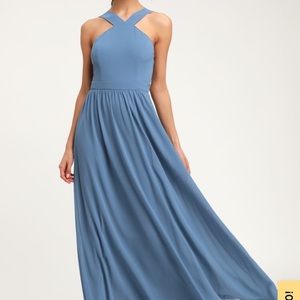 Brand New Slate Blue Maxi Dress